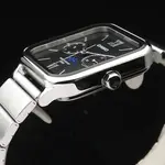 CASIO MTP-M305D-1A2VDF Moon Chaser Roman Hour Marker Silver Chain Unisex Analog Watch – Dial Color: Black, Strap Color: Silver – Thumbnail 6