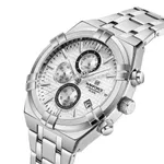 NAVIFORCE NF8042 Multi-function Luminous Men’s Watch – Dial Color: White, Strap Color: Silver – Thumbnail 2