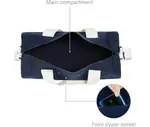 Women Men 12L Fitness Workout Adjustable Detachable Shoulder Strap Lightweight Gym Bag – Color: Blue – Thumbnail 2