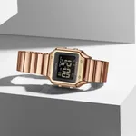 Naviforce NF5046 Stainless Steel Calorie Mileage Digital Sporty Women's Watch – Dial Color: Black, Strap Color:  Brown  – Thumbnail 2