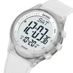 SKMEI 1980 Silicone Strap Digital Sporty Men's Watch – Dial Color: White, Strap Color: White – Thumbnail 2