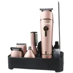 Kemei KM-1015 10 in 1 Electric Rechargeable Waterproof Hair Trimmer – Color: Pink – Thumbnail 2