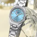 CURREN 9100 Women New Luxury Elegance Quartz Watch – Dial Color: Sky Blue, Strap Color: Gold  – Thumbnail 3