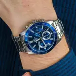 Casio EFV-570D-1AVUDF Edifice Stainless Steel Water Resistant Chronograph Analogue Men's Watch – Dial Color: Blue, Strap Color: Silver – Thumbnail 3