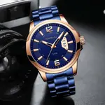 CRRJU 2191 High Quality Stainless Steel Analog Quartz Men's Watch – Dial Color: Rose Gold, Strap Color: Black – Thumbnail 5