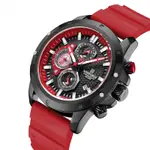 NAVIFORCE NF8036  Luxury Military Sports Quartz Analog Men's Watch  – Dial Color: Black, Strap Color: Red – Thumbnail 3