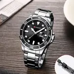 Curren 8388 High Quality Stainless Steel Belt Calendar Men's Watch – Dial Color: Black, Strap Color: Silver – Thumbnail 4