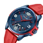 NAVIFORCE NF9215T Trendy Sports Men’s Watch – Dial Color: Red, Strap Color: Blue – Thumbnail 2