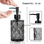 ​Amber Glass Liquid Soap Dispenser Pump Shampoo & Conditioner Dispenser 330ml – Color: Gray – Thumbnail 3