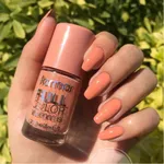 Flormar Full Color Nail Enamel FC45 Peach Sparkles Nail Polish – Thumbnail 4