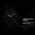 Naviforce NF9177 Top Quality Leather Strap Creative Calendar Unique Fashion Men's Watch – Dial Color: Black, Strap Color: Black – Thumbnail 6