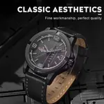 Naviforce NF9177 Top Quality Leather Strap Creative Calendar Unique Fashion Men's Watch – Dial Color: Black, Strap Color: Black – Thumbnail 7