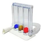3-Ball Deep Breathing Exerciser Lung Deep Breath Trainer Incentive – Color: White – Thumbnail 2