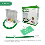3-Ball Deep Breathing Exerciser Lung Deep Breath Trainer Incentive – Color: Green – Thumbnail 3