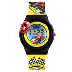 Skmei 1376 Fashion Car Digital Chronograph Plastic Kid's Watch – Dial Color: Yellow, Strap Color: Yellow – Thumbnail 1
