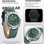 Naviforce NF9200 Luxury Genuine Leather Strap Quartz Movement Casual Fashion Men's Watch – Dial Color: Green, Strap Color: Green  – Thumbnail 4