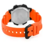 Casio AE-1000W-1AVDF Youth World Time Water Resistant Multifunctional Digital Watch  – Dial Color: Silver, Strap Color: Orange – Thumbnail 4