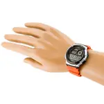 Casio AE-1000W-1AVDF Youth World Time Water Resistant Multifunctional Digital Watch  – Dial Color: Silver, Strap Color: Orange – Thumbnail 5
