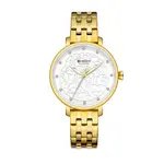 CURREN 9046 Stainless Steel Analog Watch For Women – Dial Color: White, Strap Color: Gold  – Thumbnail 1