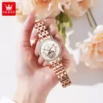 OLEVS 7036 Luminous Hands Mechanical Waterproof Lady Watch – Dial Color: Brown, Strap Color:  Brown  – Thumbnail 2