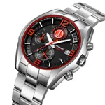Skmei 9346 Multifunctional Quartz Men's Watch – Dial Color: Red, Strap Color: Silver – Thumbnail 2