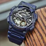 Casio AEQ-110W-1A2V Youth Telememo World Time Analog-Digital Sports Watch  – Dial Color: Black, Strap Color: Blue – Thumbnail 2