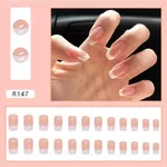 False Nail 24pcs Set With Sticker Glue Artificial Nails – Thumbnail 2