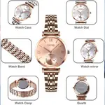 Skmei 9198 Stainless Luxury Quartz Women's Watch – Dial Color: Brown, Strap Color:  Brown  – Thumbnail 4