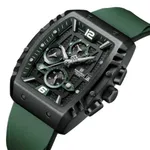 Naviforce NF8025 Quartz Silicone Chronograph Sports Men's Watch – Dial Color: Green, Strap Color: Green  – Thumbnail 2
