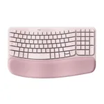 Logitech Wave Keys Wireless Ergonomic Keyboard – Color: Pink – Thumbnail 1