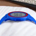 SKMEI 1206 Ultrathin Digital PU Leather Luminous Kid's Watch – Dial Color: Black, Strap Color: Blue – Thumbnail 3