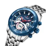 Naviforce NF9222 Luxury Stainless Steel Quartz Analog Men's Watch – Dial Color: Blue, Strap Color: Silver – Thumbnail 3