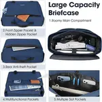 RAINSMORE Water Resistant Casual Satchel Office Work Bag – Color: Blue – Thumbnail 2