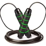 Tangle-Free Rapid Speed Durable & Adjustable Skipping Rope – Color: Green – Thumbnail 1