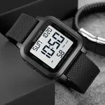 SKMEI 1894 Multifunction Waterproof Sport Digital LED Men's Watch – Dial Color: White, Strap Color: Black – Thumbnail 3