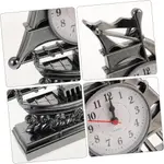 Vintage Deco Table Clock Rustic Living Room Desk Clock Ancient ship – Color: Silver – Thumbnail 4