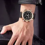 Naviforce NF9153 Mesh Stainless Steel Dual Display Multifunctional Sports Men's Watch – Dial Color: Rose Gold, Strap Color: Black – Thumbnail 5