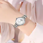 SKMEI 1658 Star Moon Dial Design Ladies Wristwatch – Dial Color: White, Strap Color: Silver – Thumbnail 4
