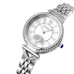 SKMEI 1658 Star Moon Dial Design Ladies Wristwatch – Dial Color: White, Strap Color: Silver – Thumbnail 2