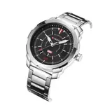Curren 8266 Luxury Stainless Steel Quartz Fashion Men's Watch – Dial Color: Black, Strap Color: Silver – Thumbnail 2