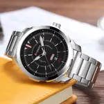 Curren 8266 Luxury Stainless Steel Quartz Fashion Men's Watch – Dial Color: Black, Strap Color: Silver – Thumbnail 4