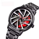 SKMEI 1990 Model-C Rolling Wheels Dial Creative Fashion Men's Watch – Dial Color: Red, Strap Color: Black – Thumbnail 2