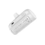 HOCO J106 5000mAh LED Power Indicator Mini Pocket Power Bank – Color: White – Thumbnail 2
