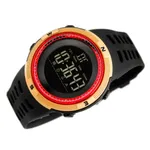 Skmei 1251 Digital Dial PU Strap Waterproof Sports Men's Watch – Dial Color: Red, Strap Color: Gold  – Thumbnail 3
