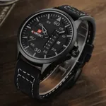 NAVIFORCE NF9074 Luxury Military Quartz Sports Men's Watch – Dial Color: Grey, Strap Color: Black – Thumbnail 3