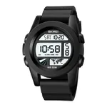SKMEI 1906 Fashion Stopwatch Waterproof Digital Sports Men's Watch – Dial Color: White, Strap Color: Black – Thumbnail 1