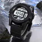SKMEI 1906 Fashion Stopwatch Waterproof Digital Sports Men's Watch – Dial Color: White, Strap Color: Black – Thumbnail 3