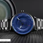 SKMEI 9210 Stainless Steel Analog Luxury Quartz Men's Watch – Dial Color: Blue, Strap Color: Black – Thumbnail 2