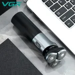 VGR V-343 Premium Cordless Rechargeable IPX7 Fully Waterproof 3 Head Electric Shaver & Timmer – Thumbnail 5