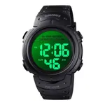 SKMEI 1560 Sport Electronics Digital Fitness Men's Watch – Dial Color: White, Strap Color: Black – Thumbnail 3